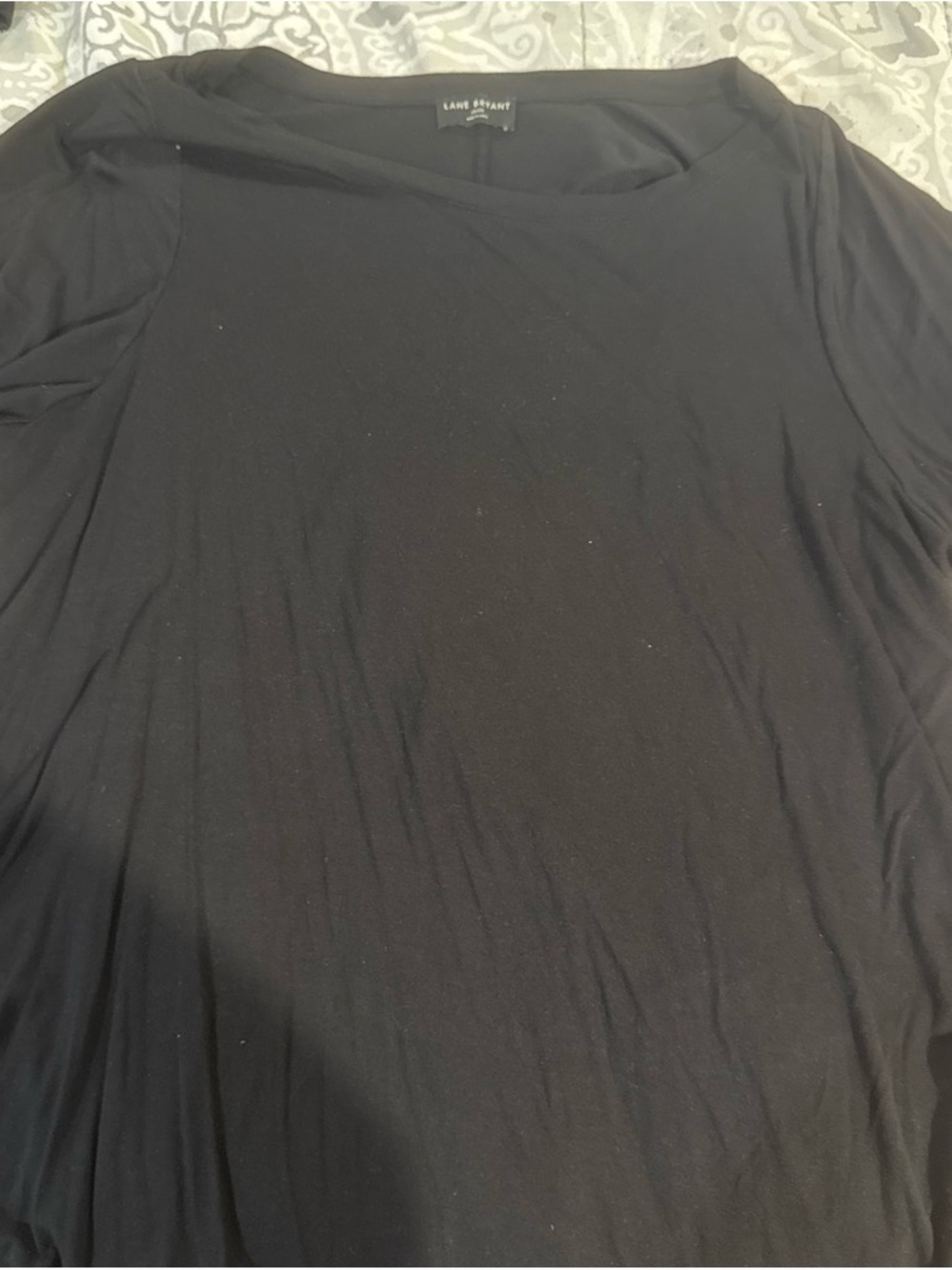 Lane Bryant Black Crew Neck Tee